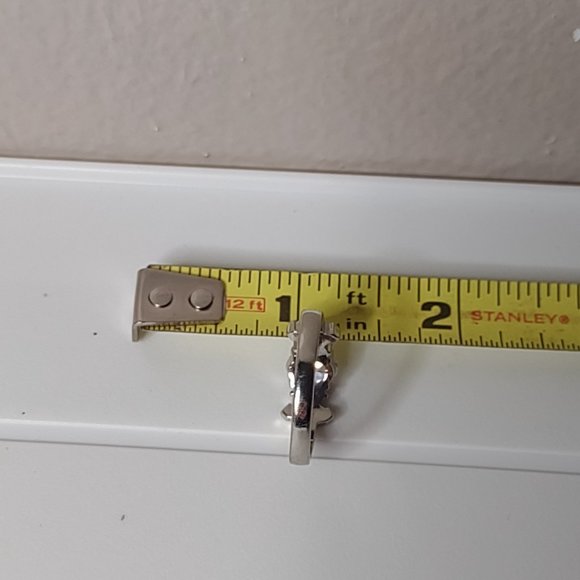 Pretty Silver Tone Ring With Purple Stones Size 8.75 - Picture 12 of 14